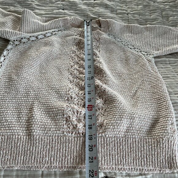 Women’s Jack Wills Cotton Blend Pink Sweater sz 8 Lace Cottage Romantic Ballet - Picture 8 of 8